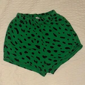 Clare V Green and Black Athletic Shorts